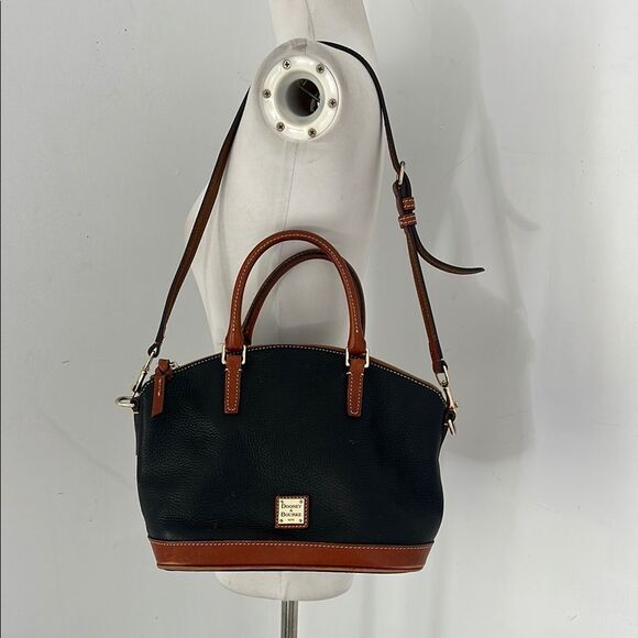 Vintage Handbags - Vintage Dooney And Bourke Pebbled Leather Domed 2 Way Handbag